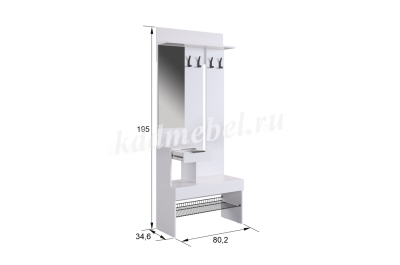 Прихожая К6 Баско (Белое дерево)