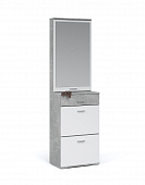 Комод и зеркало Виола (Белый/Ателье светлый)