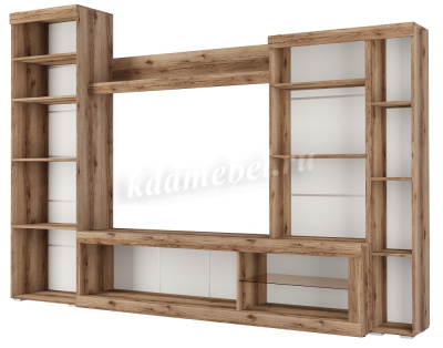 Гостиная Бастон (Дуб делано/Белый гладкий)