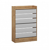 Обувница Ямайка-2 (Дуб крафт золотой/Белый древесные поры)