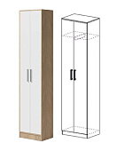 Шкаф для одежды Энтер (Дуб сонома/Белый)