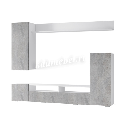 Гостиная Диаманд (Белый/Цемент светлый)