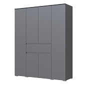 Шкаф Плейона спальня 4-х створчатый (Графит серый)