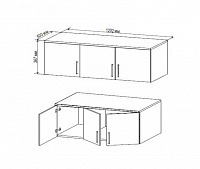 Антресоль Этюд 1200 (Ольха горская)