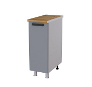 Шкаф нижний глубокий Г3Р кухня Кампео без столешницы (Белый/Серый)