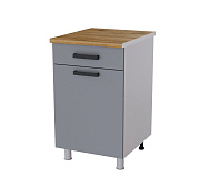 Шкаф нижний с 1 ящиком глубокий Г5Р1 кухня Крафт без столешницы (Дуб сонома/Бетон темный)