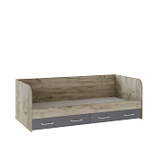 Кровать с ящиками Колибри (Дуб крафт серый/Графит серый/Камень серый)