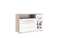 Комод Панда 26.01 (Дуб мария/Белый) 