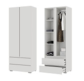 Шкаф Хелен 2-х створчатый ШК 01 (Шагрень белый)