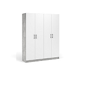 Шкаф 4д Чикаго (Ателье светлый/Белый)