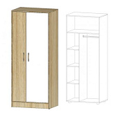 Шкаф для одежды Буратино (Дуб сонома/Белый)