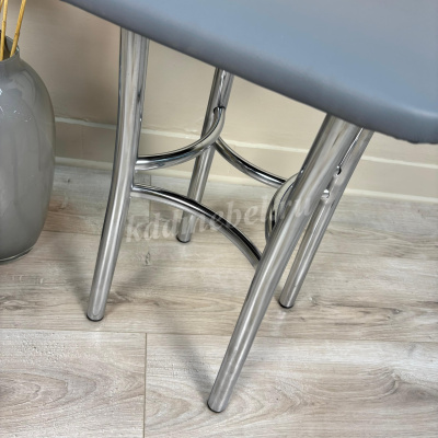 Табурет Квадрат (Серый экокожа)