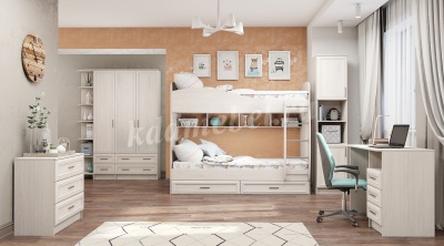 Стол письменный Принцесса (Ясень анкор белый)