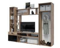 Крокус гостиная Дуб делано Черный глянец отк