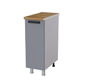 Шкаф нижний глубокий Г3Р кухня Осло без столешницы (Белый/Карбон сапфир) 