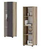 Пенал Даллас со стеклом ПН-02 (Дуб каньон/Графит)