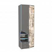 Шкаф многоцелевого назначения Индиго 10.19 (Темно-серый/Граффити)