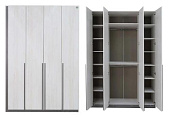 Шкаф распашной Винтер-4 4-х створчатый (Винтерберг/Темно-серый)