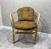 Кресло RJG-Bahama (Ротанг №4, ткань Mulan 152) УЦЕНКА