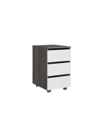 Тумба подкатная закр.Ясень черный - Перламутр