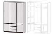 Шкаф Бостон 3-х створчатый (Анкор светлый)