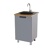 Шкаф нижний мойка 5М кухня Нагано без столешницы (Белый/Кашемир) 