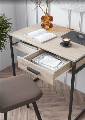 Стол письменный Стелла (Дуб крафт серый/Черный)