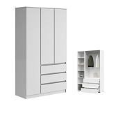 Шкаф распашной Лаванда 1200 (Шагрень белый)