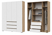 Шкаф распашной Лаванда 1600 (Крафт золотой/Белый) 
