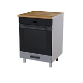 Шкаф нижний духовой 6Д кухня Версаль без столешницы (Белый/Лунный кратер)