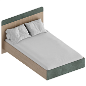 Кровать Ева 1.2 с настилом (Тира/Палм грин)