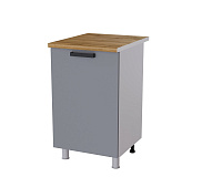 Шкаф нижний с единым фасадом 6Р кухня Крафт без столешницы (Дуб сонома/Бетон темный)