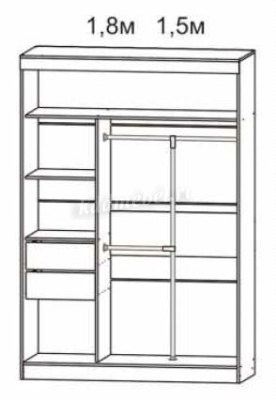 Шкаф-купе Венера 1.8 (Анкор светлый)