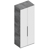 Шкаф 2-ств Лео-2 для одежды (Айрон рок/Софт айс)