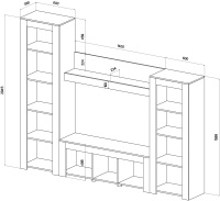 Гостиная Бруно габариты