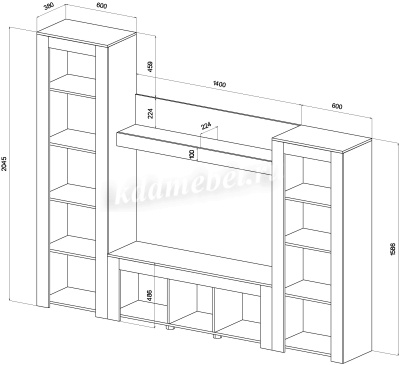 Гостиная Бруно (Дуб самдал)