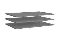Полки для шкафа 2ств. Люмьер 3шт. (Шиншилла серая)