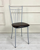 Стул Марсель К (Металлик/Кожзам темно-коричневый)