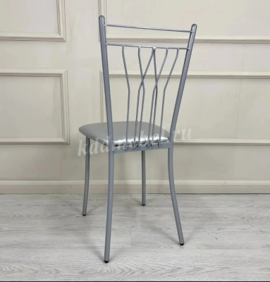 Стул Марсель К (Металлик/Кожзам серебро)