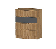 Комод Ленора 4 ящика (Дуб вотан/Графит)