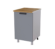 Шкаф нижний глубокий с единым фасадом Г6Р кухня Крафт без столешницы (Дуб сонома/Бетон темный)