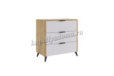 Комод Адам (Дуб крафт золотой/Белое дерево)