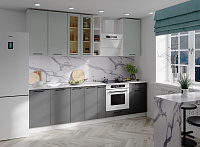 Шкаф верхний угловой УВ-2 360 кухня Марбл (Белый/Графит)