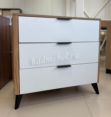 Комод Адам (Дуб крафт золотой/Белое дерево)