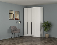 Шкаф для одежды 4-х дв. Брандо 67.13 (h 2380) (Белый)