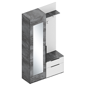 Прихожая Лео-2 левая (Айрон рок/Софт айс)