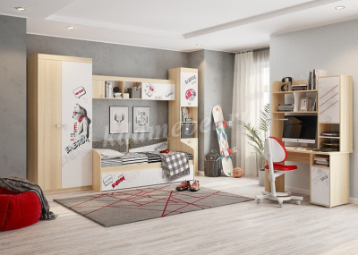 Полка Энерджи (Дуб сонома/Белый)